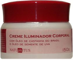 CREME E ILUMINADOR COM ÓLEO DE CASTANHA E ÓLEO DE UVA